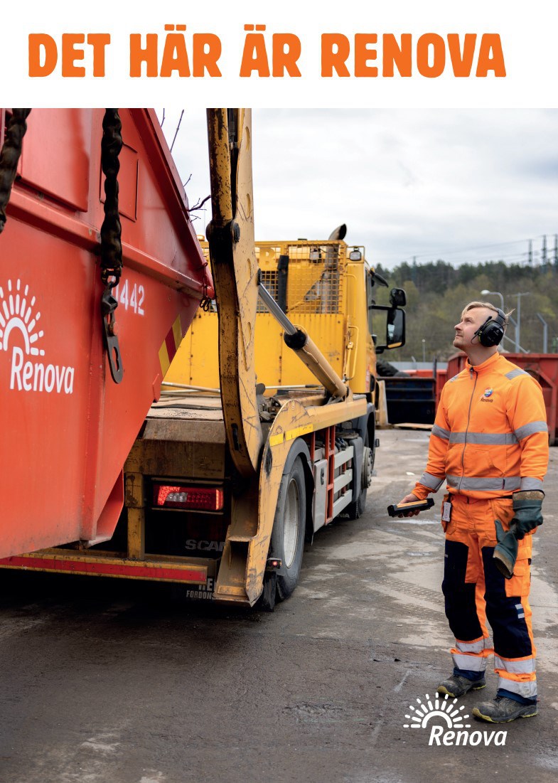 Framsida på trycksak det här är renova