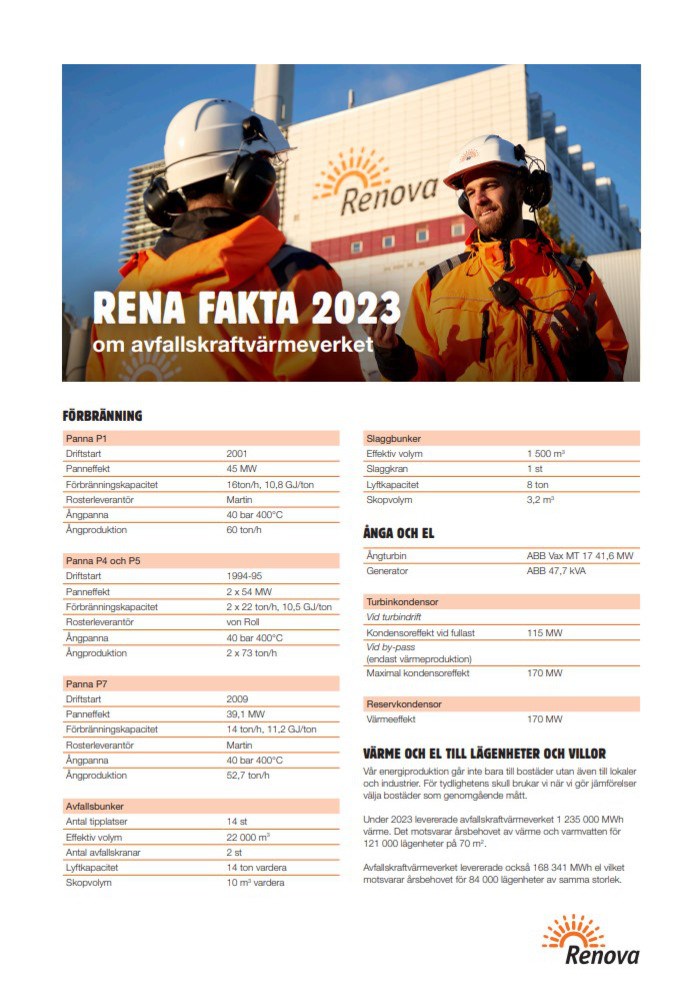 Framsida på trycksaken Renova fakta